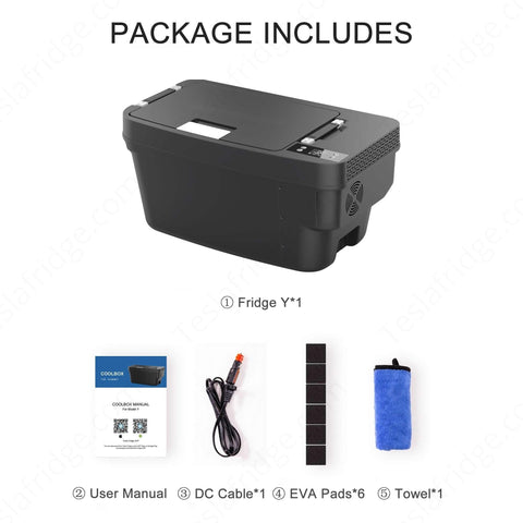 Fridge Y — 36QT powered fridge/freezer for Tesla Model Y sub-trunk