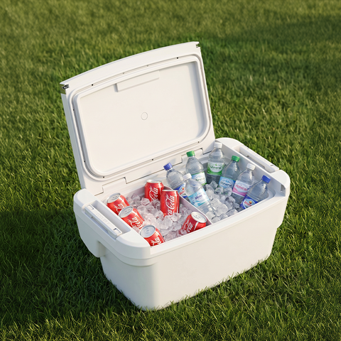 Cooler Y — 45QT power-free cooler for Tesla Model Y sub-trunk
