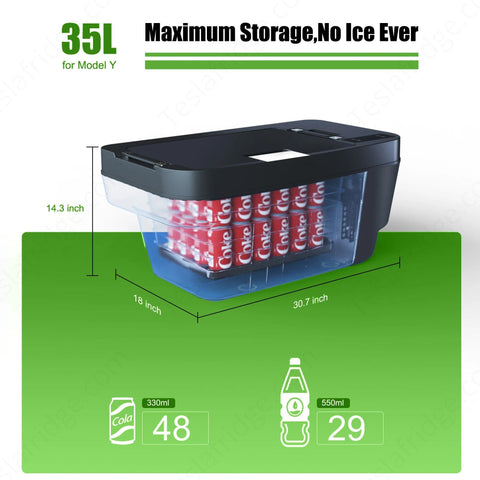 Fridge Y — 36QT powered fridge/freezer for Tesla Model Y sub-trunk