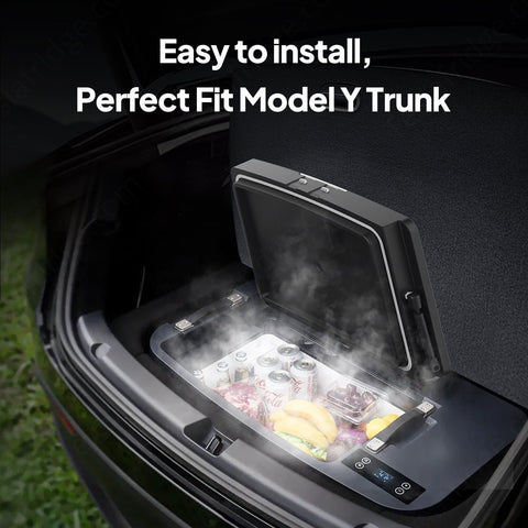 Fridge Y — 36QT powered fridge/freezer for Tesla Model Y sub-trunk